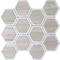 Apollo Tile Grey And White Hexagon 5.48 sq.ft 11.7 in. x13.5 in. Marble Mosaic Tile, 5PK APLSV99G37EC41 - alternate 1